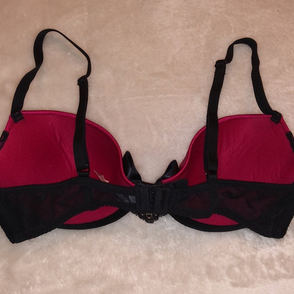 Gilligan & O’Malley Intimates Red & Black Lace Sexy Push-Up Bra - 34C - Picture 5 of 8